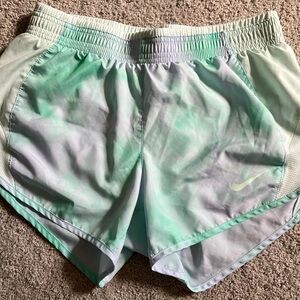 Nike Dry Fit Mint Green Tye Dye Womens Shorts S